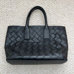 Bottega Veneta Black Woven Tote